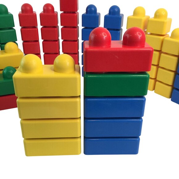 Vtg  Duplo Primo Building Blocks Lot Cars Lady Bug Rattle 80+ Pcs - Picture 7 of 14